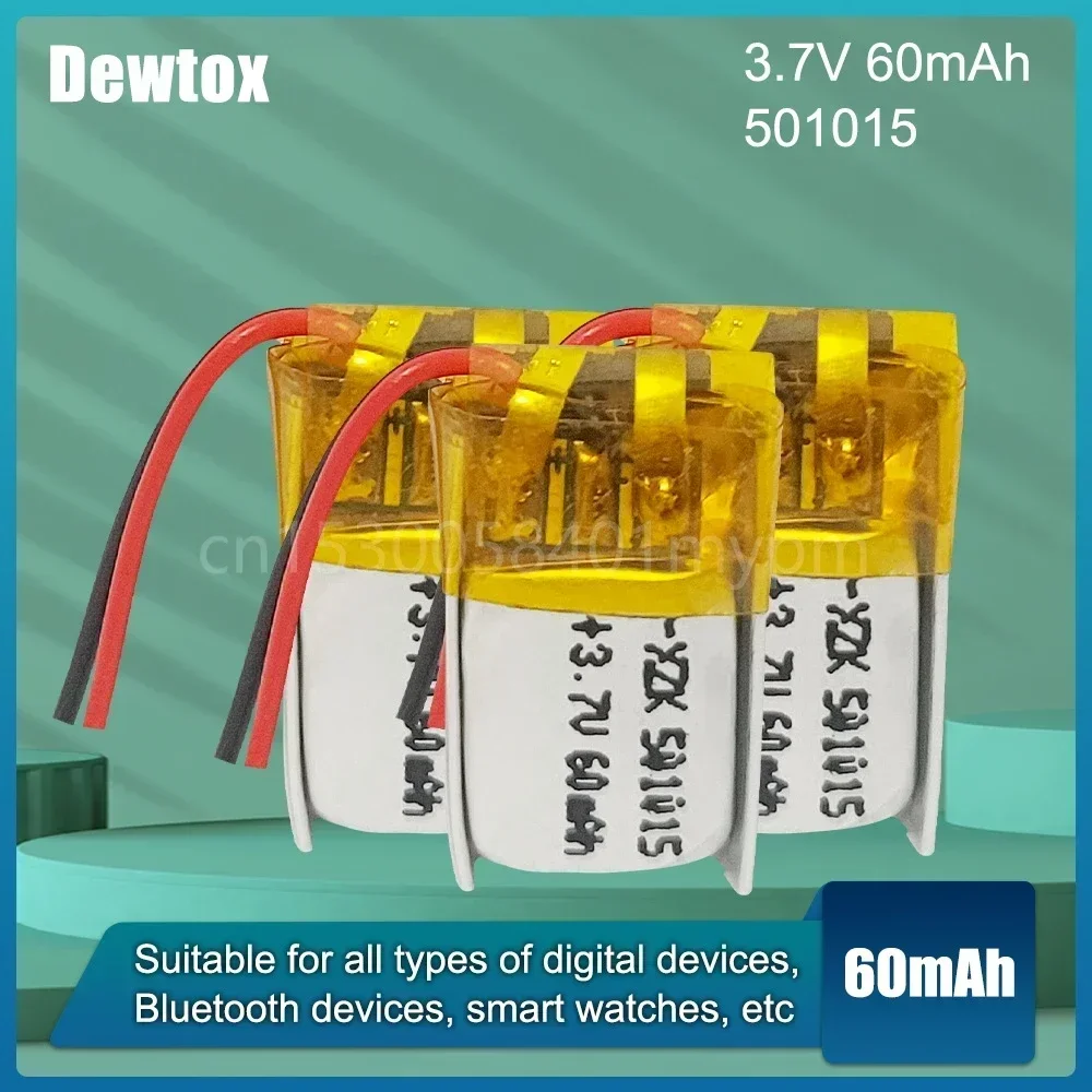 3 7 В 60 мАч 501015 Литий-полимерная аккумуляторная батарея для MP3 MP4 GPS MID игрушки