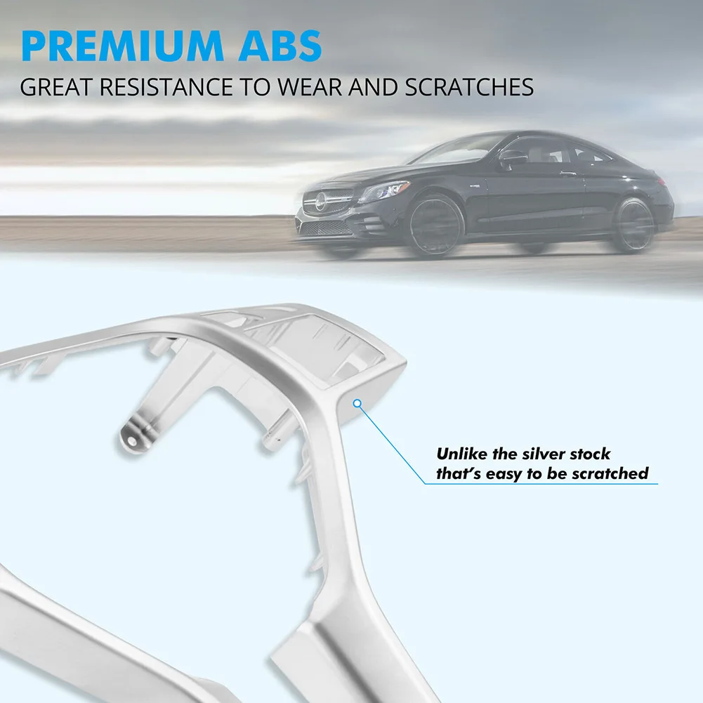 

Car Steering Wheel Trim Strip Auto Steering Wheel Protector Cover Silver For Mercedes-Benz W204 W212 C E CLA 2012-14 C218