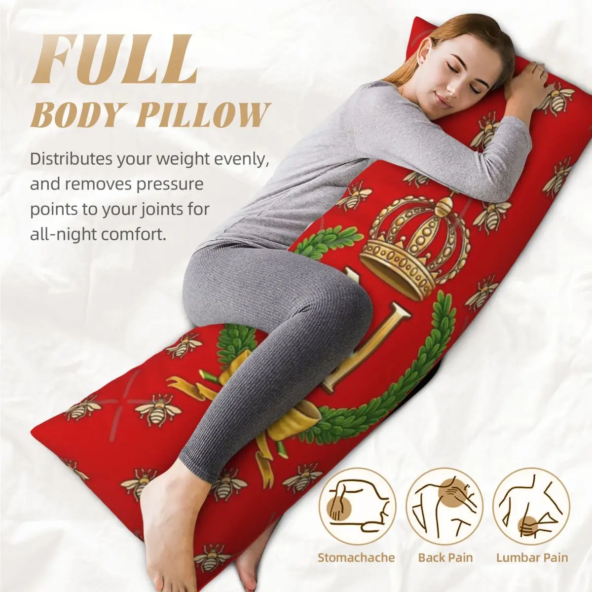 Наволочка с длинным телом Lɾmpereur Tribute Наполеон 20x60 дюймов наволочка ярких цветов