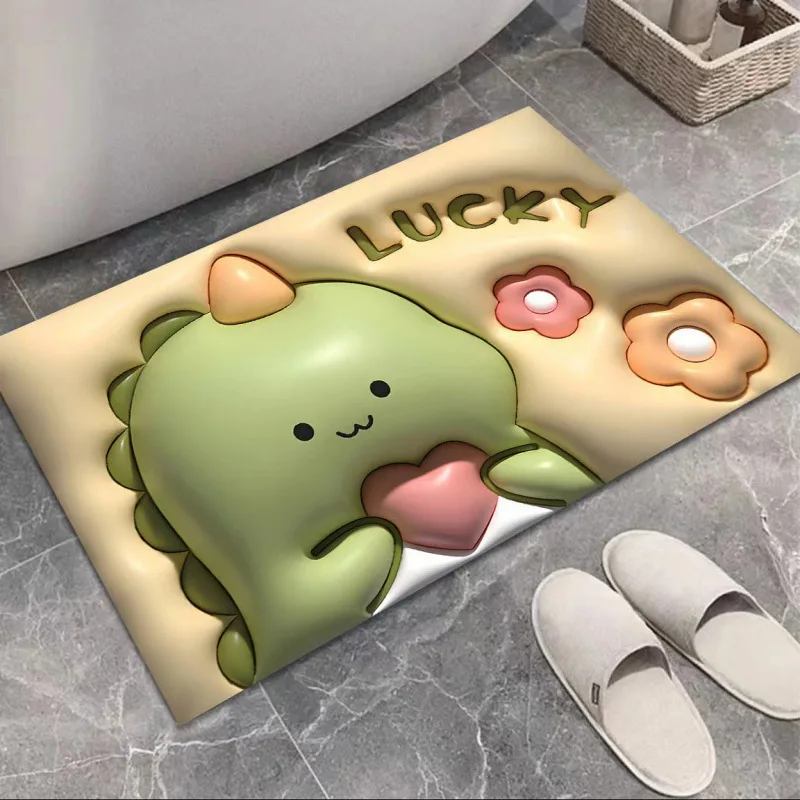 Трехмерный Мягкий впитывающий нескользящий коврик для ног в ванной комнате