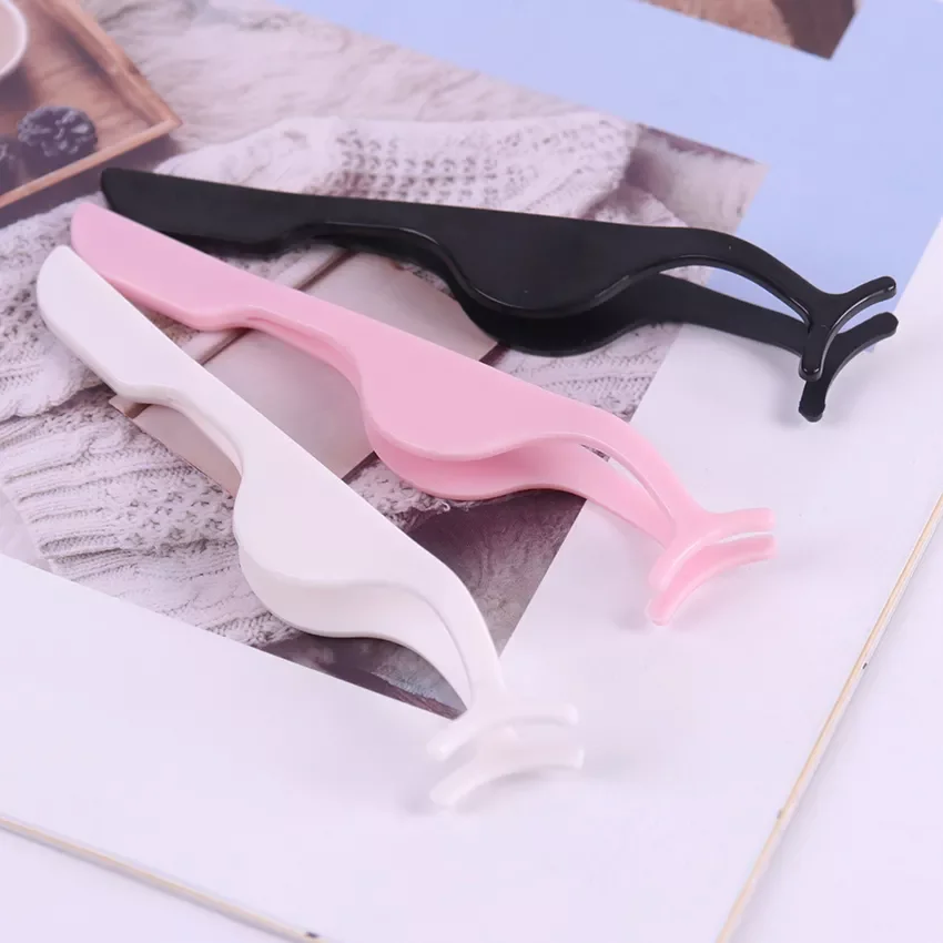 

False Eyelash Tweezers False Eyelashes Applicator Eyelash Extension Curler Nipper Auxiliary Clamp Makeup Forceps Tools