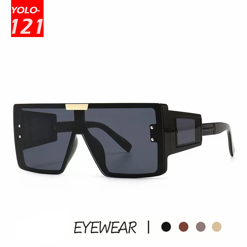 

Модные цельные солнцезащитные очки, большие очки, современные затемненные очки, модные квадратные очки, брендовые дизайнерские солнцезащи...