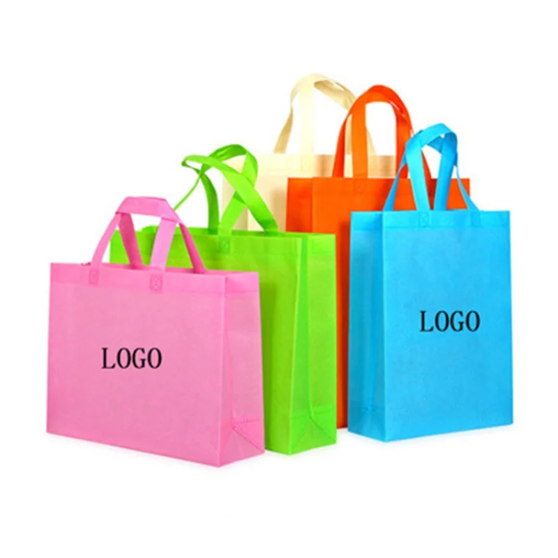 

Custom Wholesale Portable Shopping Bags Reusable Eco Friendly Non - woven Bags Custom Logo Fabric Non woven Shopping Bag