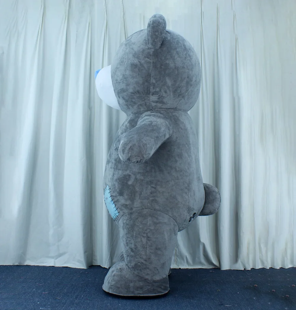 Simbok надувной костюм медведя с нашивкой гигантский плюшевый серый медведь