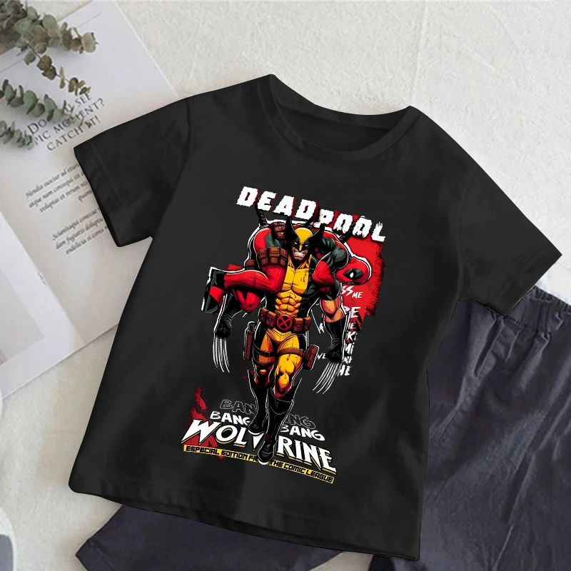 Детские футболки MINISO Дэдпул Росомаха