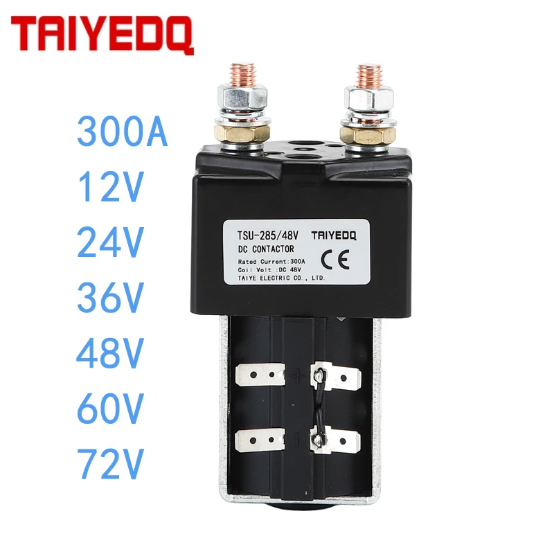 Contator 12vdc 24v 36v 48v 60v 72v Uso para Engenharia Maquinaria Bateria Carro Empilhadeira Elétrica dc Contator 300a