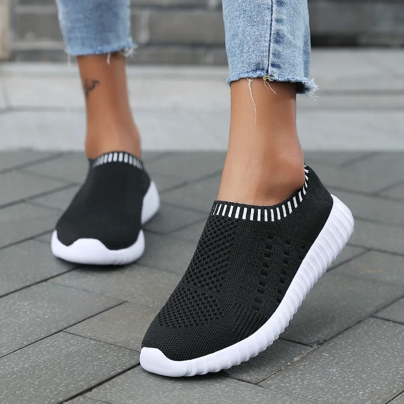 Summer Mesh Sneakers for Women Outdoor Casual Shoes Fashion Sneakers Women Flats Slip on Sock Trainers Ladies Zapatos De Mujer