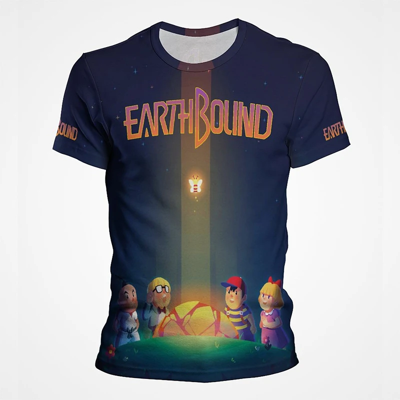 

Nintendo SFC GBA Earthbound Harajuku Game T Shirt Boys Girls Cute Tops Summer Cartoon Short Sleeve Children Clothing Tee