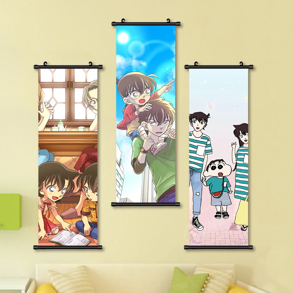 

Canvas Anime Home Decoration Conan Picture Print Poster Wall Art Rachel Moore Plastic Scroll Hanging Painting Bedside Background