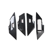 black carbon fiber color interior center control front door armrest decorative stickers sequins for 2019 2022 volkswagen jetta