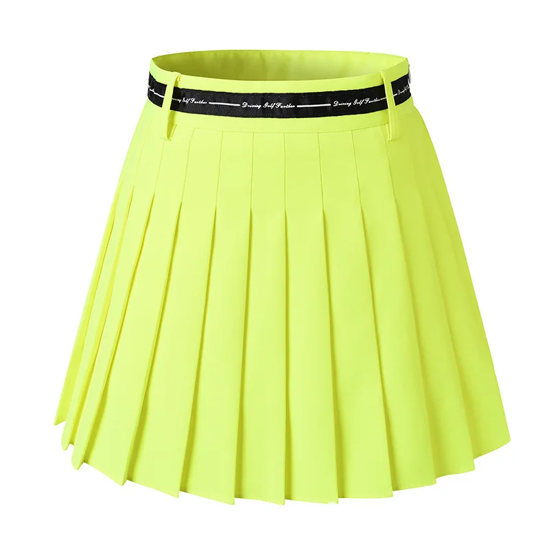 2023 Golf Skort Women Korean Pleated Skirt High Waist With Inner Shorts Safe Girl Tennis Skirts Gym Running Sports Fitness Skort