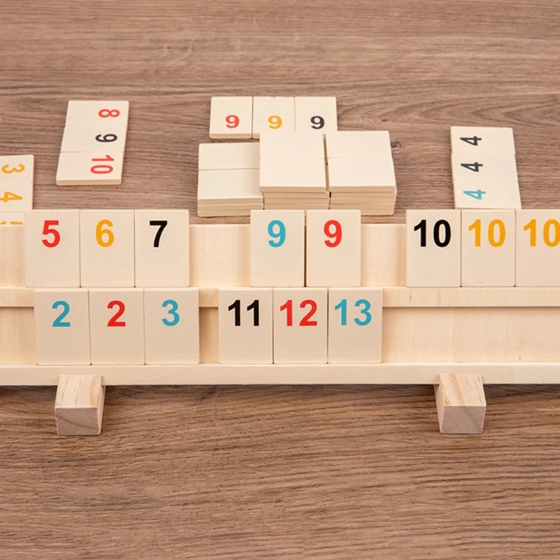 Игра Rummy Cube дорожная игрушка настольная игра со 106 плитками 4 игровой стойкой