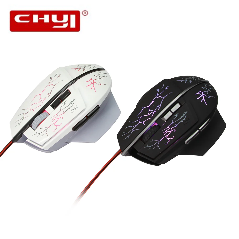 

CHYI Wired Mouse Ergonomic 1600DPI Backlit RGB Mause USB Optical LED Light Wired Gaming Mice For PC Laptop Tablet Computer Gamer