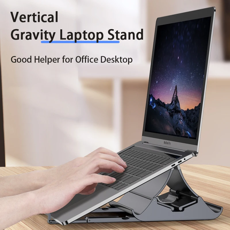 

Portable Laptop Stand Aluminium Macbook Pro Support Adjustable Notebook Foldable Holder Tablet Base For PC Computer Bracket