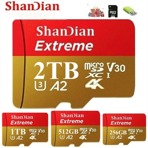 

2023 NEW high speed 2TB---512GB---128GB + USB drive Micro SD Micro SDHC Micro SD SDHC card 10 UHS-1 TF memory card + card reader