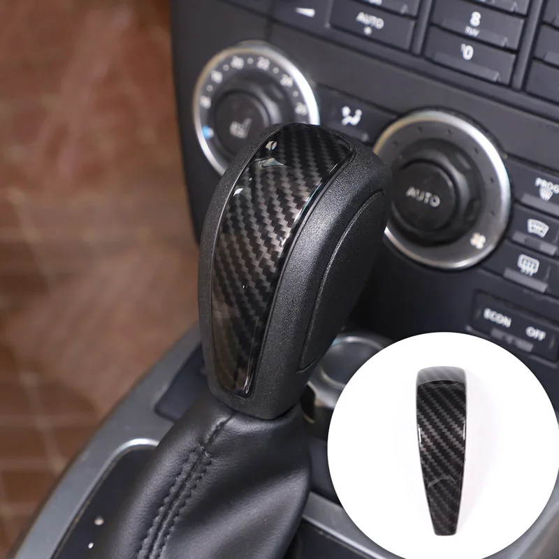 

ABS Carbon Fiber Style Car Gear Shift Head Knob Cover Trim Sticker For Land Rover Freelander 2 2007-2015 Car Styling Accessories