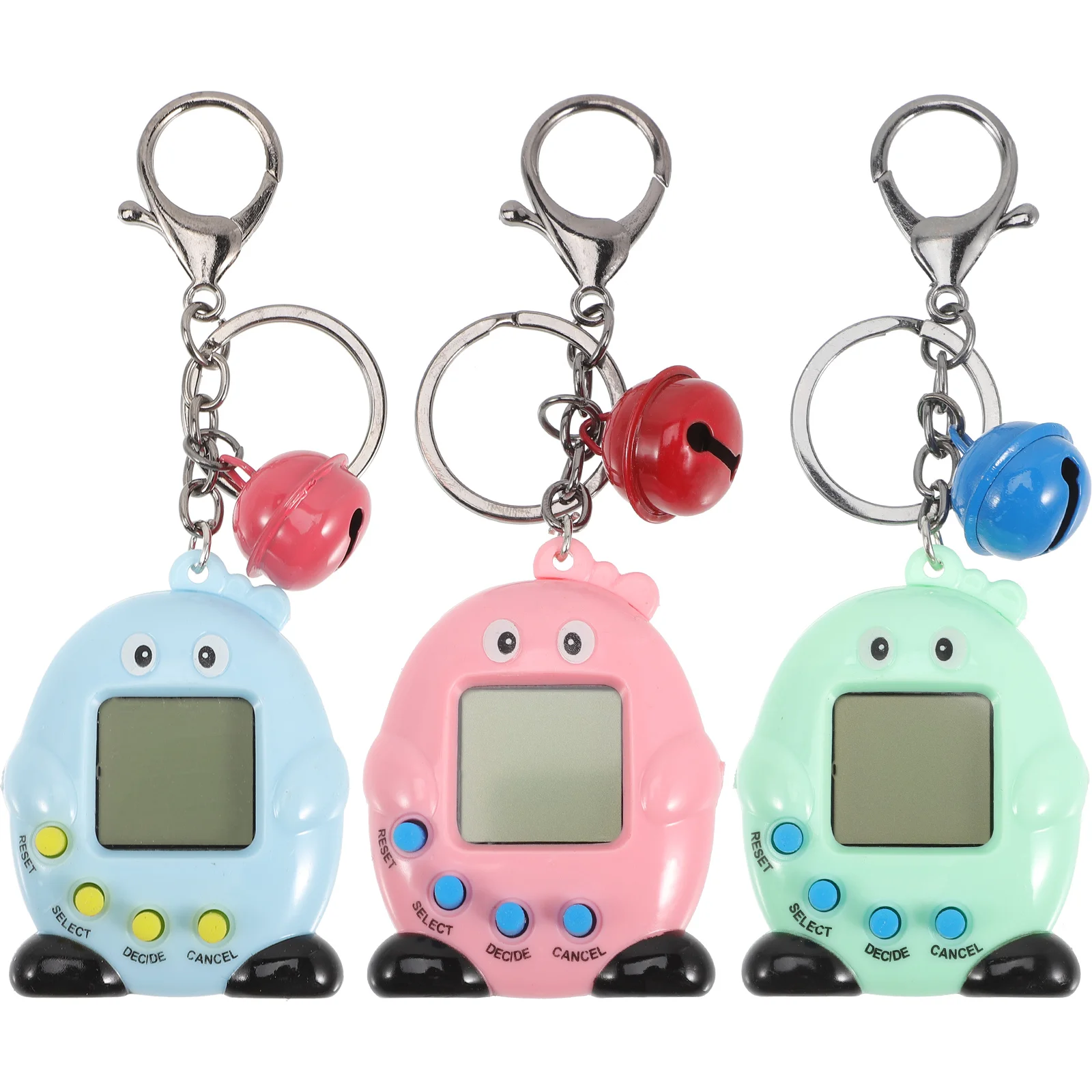 

3 Pcs Electronic Pet Machine Funny Toy Mini Keychain Plaything Office Supply Kid Toys Portable Game Kids Motor