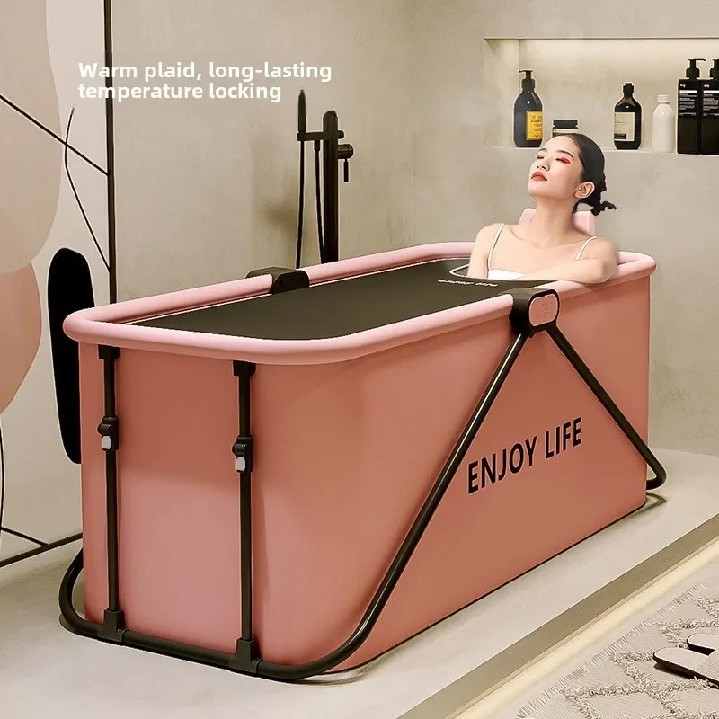 Portable Large Foldable Bathtub for Adults and Children 1.2/1.5m Full Body Soaking Tubs Household Shower Artifact Inflatable