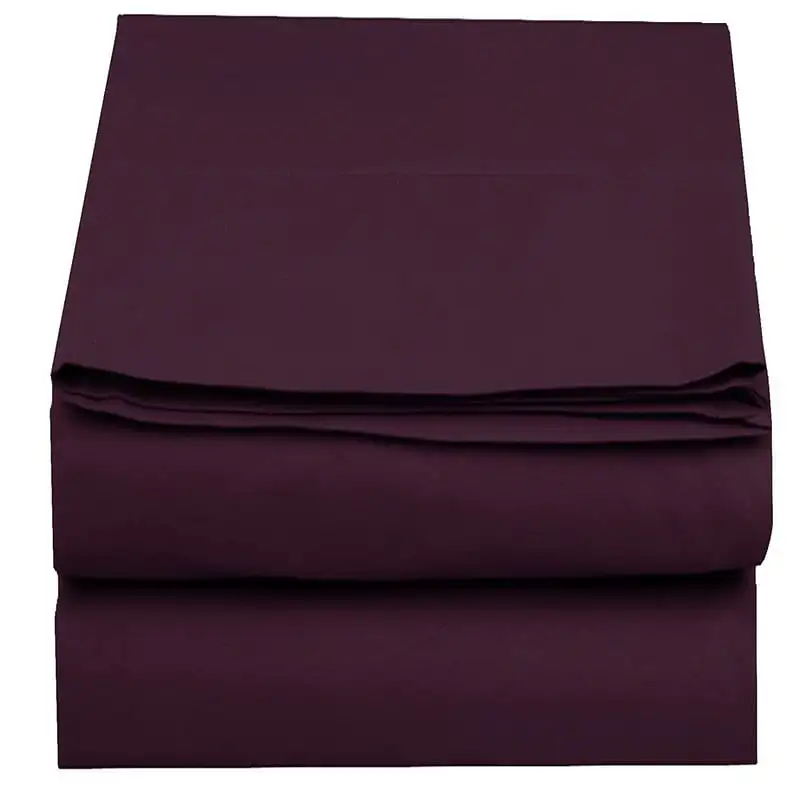 

Set of 4 Extra-Long Fitted Sheet Deep Pocket Queen Size Purple For Adults