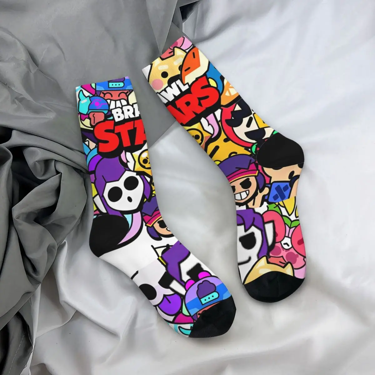 Баскетбольные носки Harajuku Brawling-Heros длинные из полиэстера для женщин и мужчин