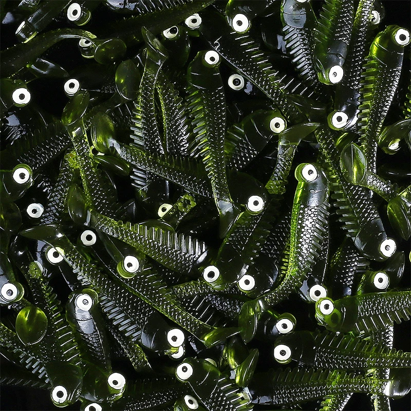 100PC Trolling Worm Soft Bait 5cm Artificial Silica Crank baits Minnow Fishing Lure Wobbler JIg Baits Fishing tackle