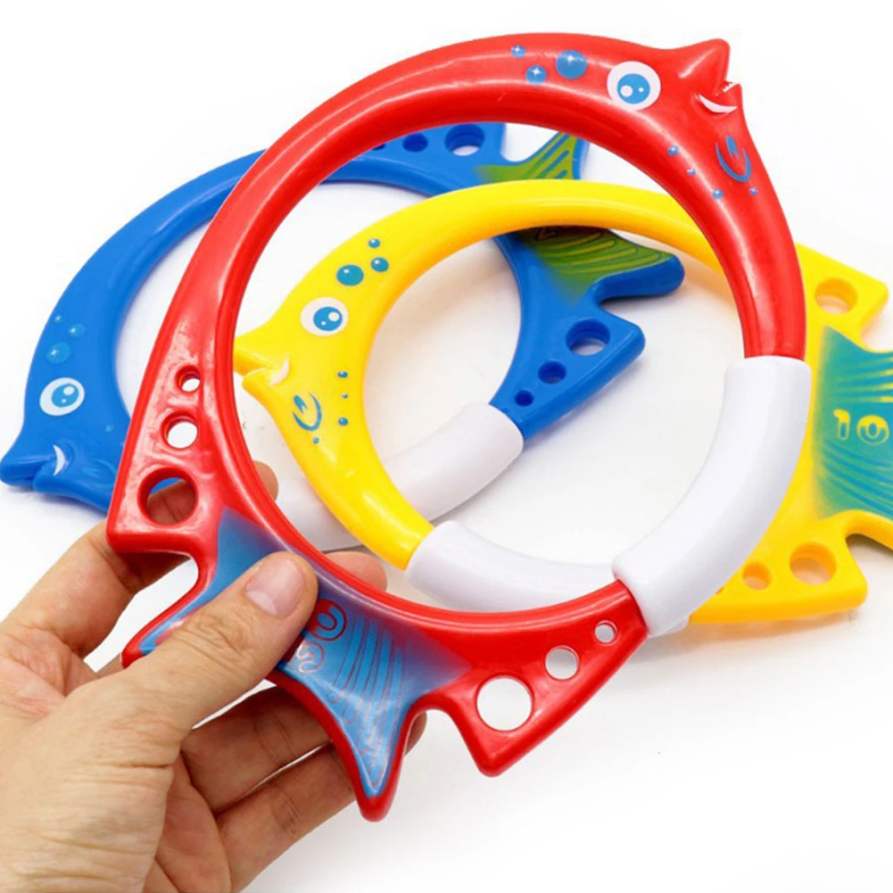 

4x Children Swimming Diving Fish Ring Funny Water Game Play Underwater Kids Gift