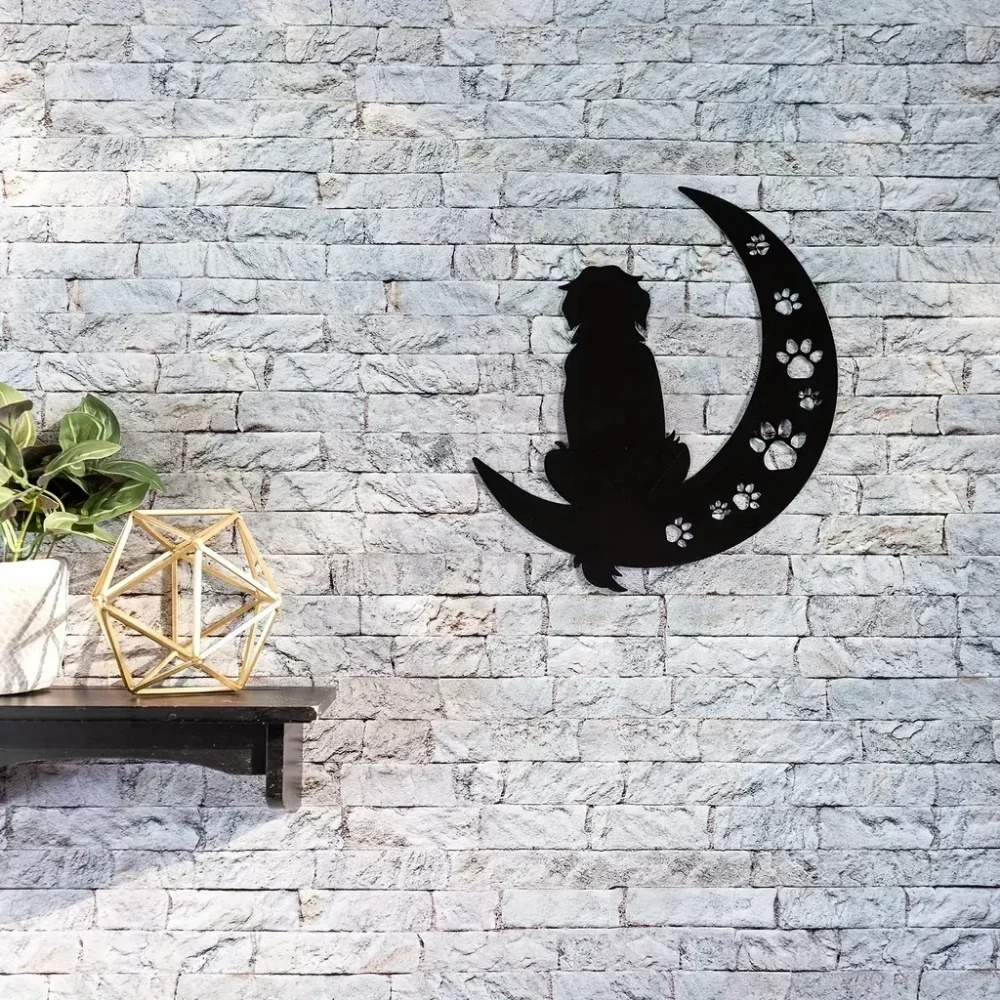 Металлический декор для стен в виде собаки черный лабрадор-ретривер любителей