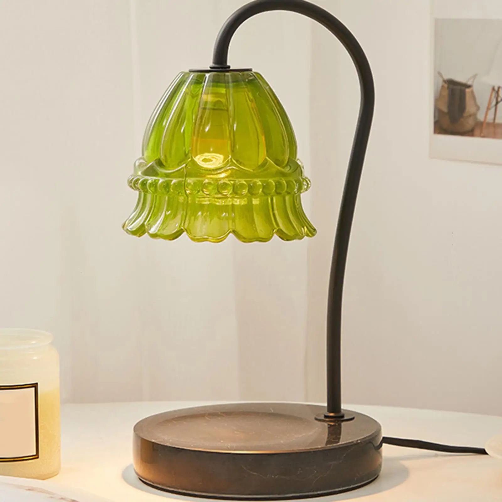 

European Style Candle Warmer Lamp Adjustable Marble Lamp Bedside Lights Dimmable