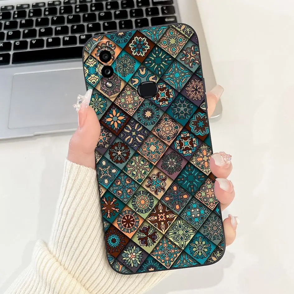 Фото Чехол для Samsung Galaxy A10 A10S SM-A105F SM-A107F, силиконовый чехол ярких цветов, модный мягкий бампер с цветком для Samsung M01S, чехлы для телефонов №5