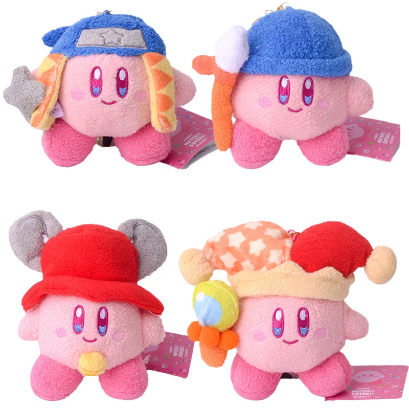 

12cm Cartoon Kawaii Creative Star Kirby Cosplay Stuffed Plushie Doll Anime Cute Soft Plush Toys Pendant Children Birthday Gift
