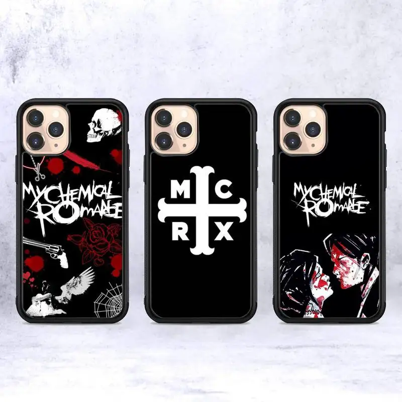 

My Chemical Romance Phone Case Silicone PC+TPU Case for iPhone 11 12 13 Pro Max 8 7 6 Plus X SE XR Hard Fundas