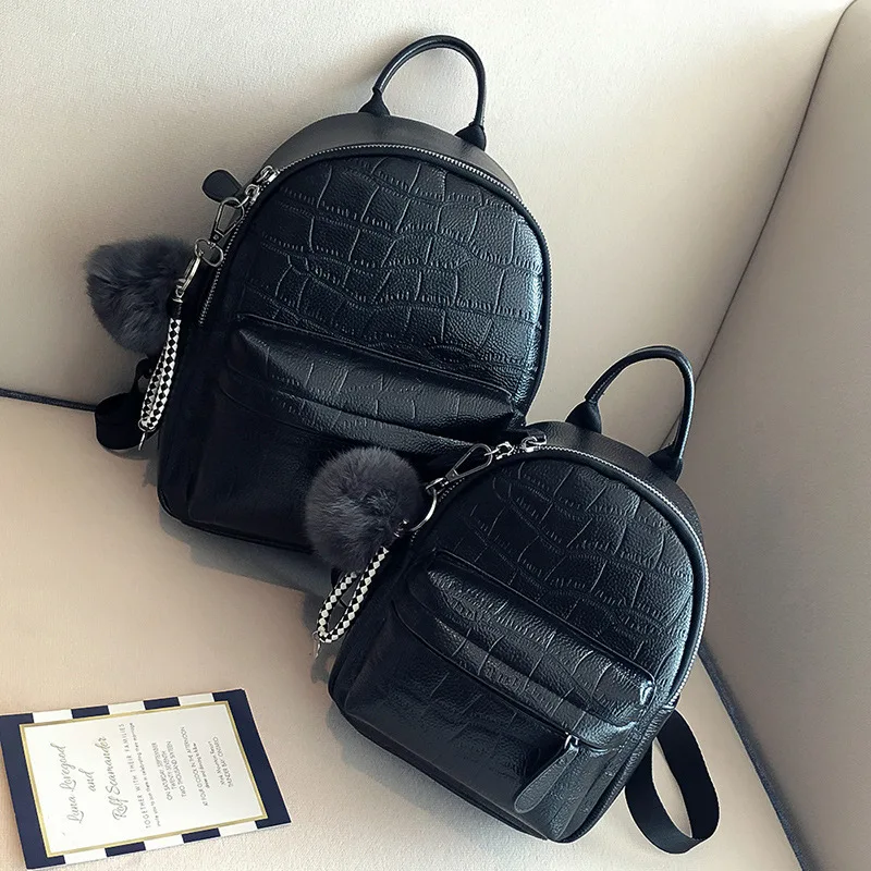 

2023 New Casual Soft Leather Trendy Bag Personalized Mini Versatile Stone Pattern Backpack