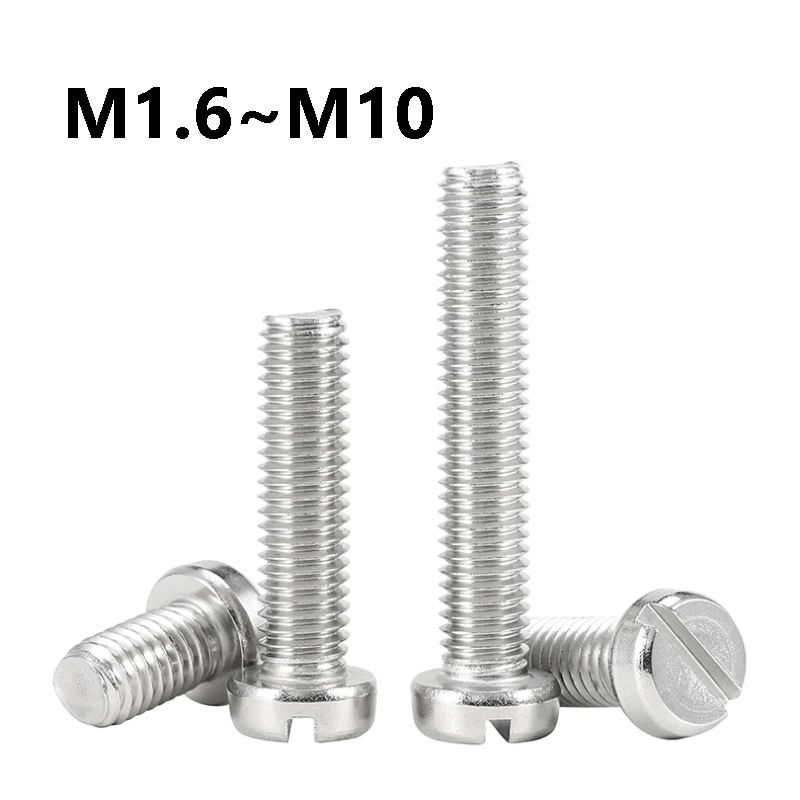 

Винты с головкой с прорезями из нержавеющей стали 304 M1.6 M2 M2.5 M3 M4 M5 M6 M8 M10