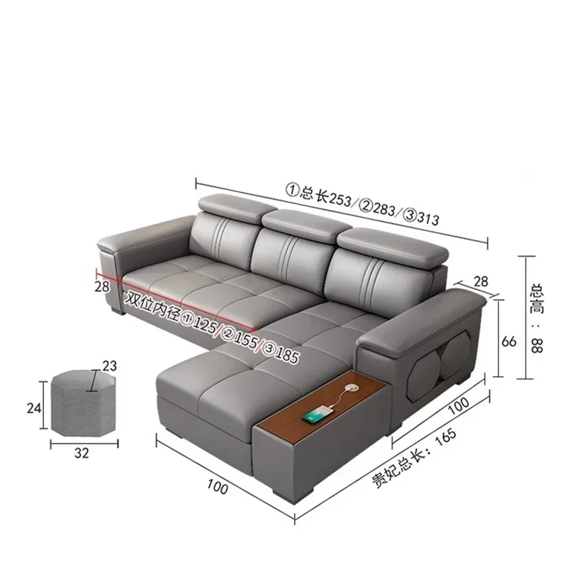 Кожаные раскладные диваны для гостиной роскошные дизайнерские