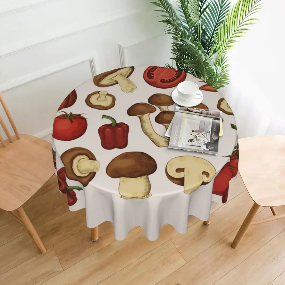 

Organic Vegetable Collection Tablecloths Living Room Table Decoration Fabric Round Tablecloth