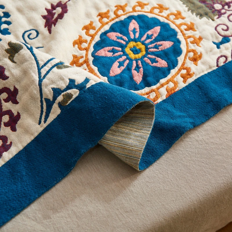 Муслиновое хлопковое покрывало с вышивкой плед для кровати одеяла из ниток