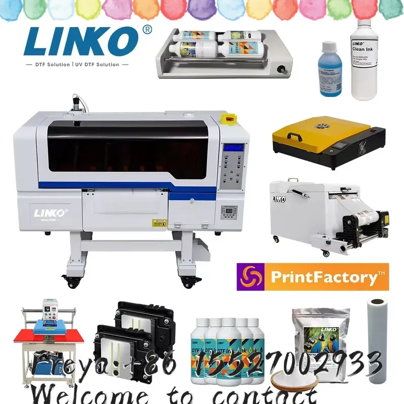 Фото Принтер DTF LINKO Mini A3 30 см для футболок с двумя печатающими головками I3200 XP600, принтер DTF A3 30 см с печью для сушки и нагрева пленки DTF №3