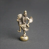 antique brass living buddha jigong bronze statue desktop ornament bronze statue crafts collection