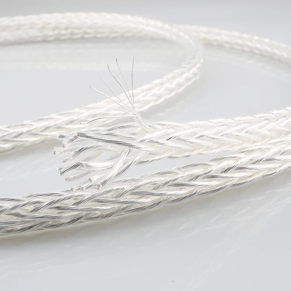 Оплетка 8AG высокой чистоты посеребренный OCC динамик кабель 16 жил HIFI DIYAudio провод