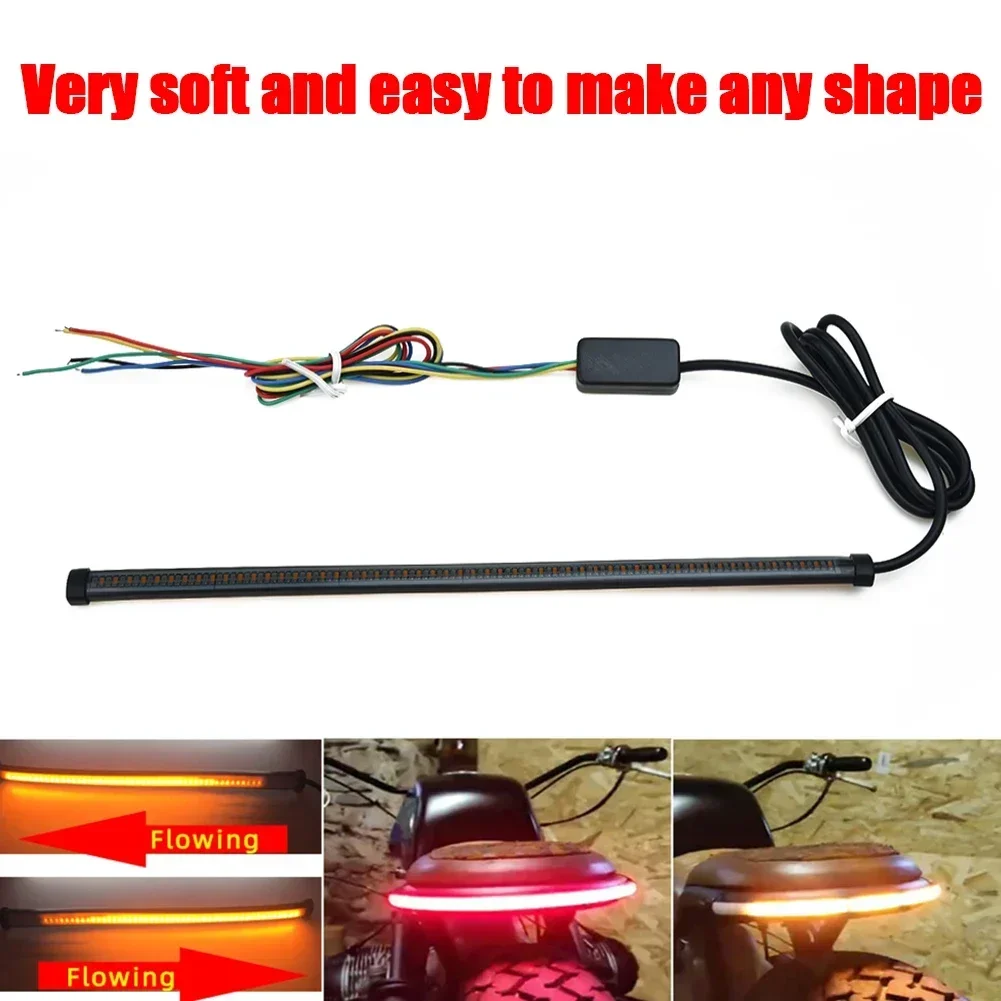 

30 см задние фонари для мотоцикла, стоп-сигналы, последовательные указатели поворота, светодиодные ленты, полоса света для мотоцикла, задняя тормозная стоп-лампа, лампа U