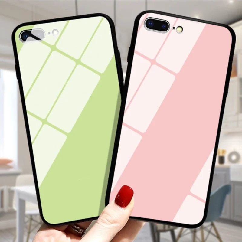 

Casing For Oppo A3 A5 A3S AX5 A7 A5S A12 A7X A8 A31 A9 2020 A11 A11X A15 A35 Solid Color Tempered Glass Hard Case For A16 A16K