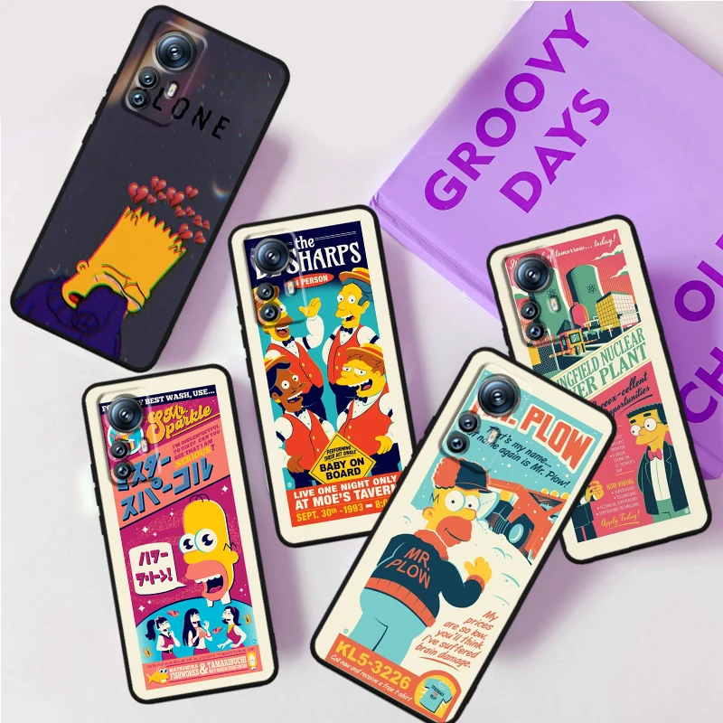 

Anime Cartoon Simpsons For Xiaomi Mi 13 12T 12 11T 11i 11 A3 10T 10 CC9E 9 Pro Lite Ultra 5G Black Phone Case