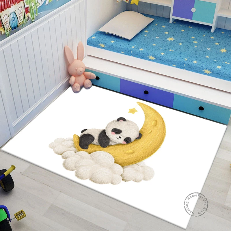 Panda New Year Printed Carpet for Living Room Rugs Camping stranger things Picnic Mats Anti-Slip E-sports Rug Yoga Mat Fans gift