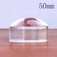 50mm acrylic magnifier 8x paperweight magnifying glass dome half ball sphere lens for photography decoration reading