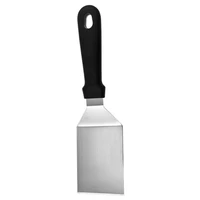 practical food grade portable restaurant hangable stainless steel grill scraper stainless steel shovel frying spatula