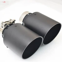 one piece aluminum alloy matte black stainless steel car accessories muffler tip exhaust system pipe universal nozzle f10 golf