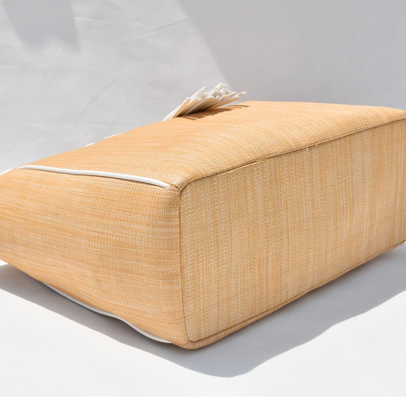 Персональная тканая сумка с кисточками и травой женская ручной работы большой