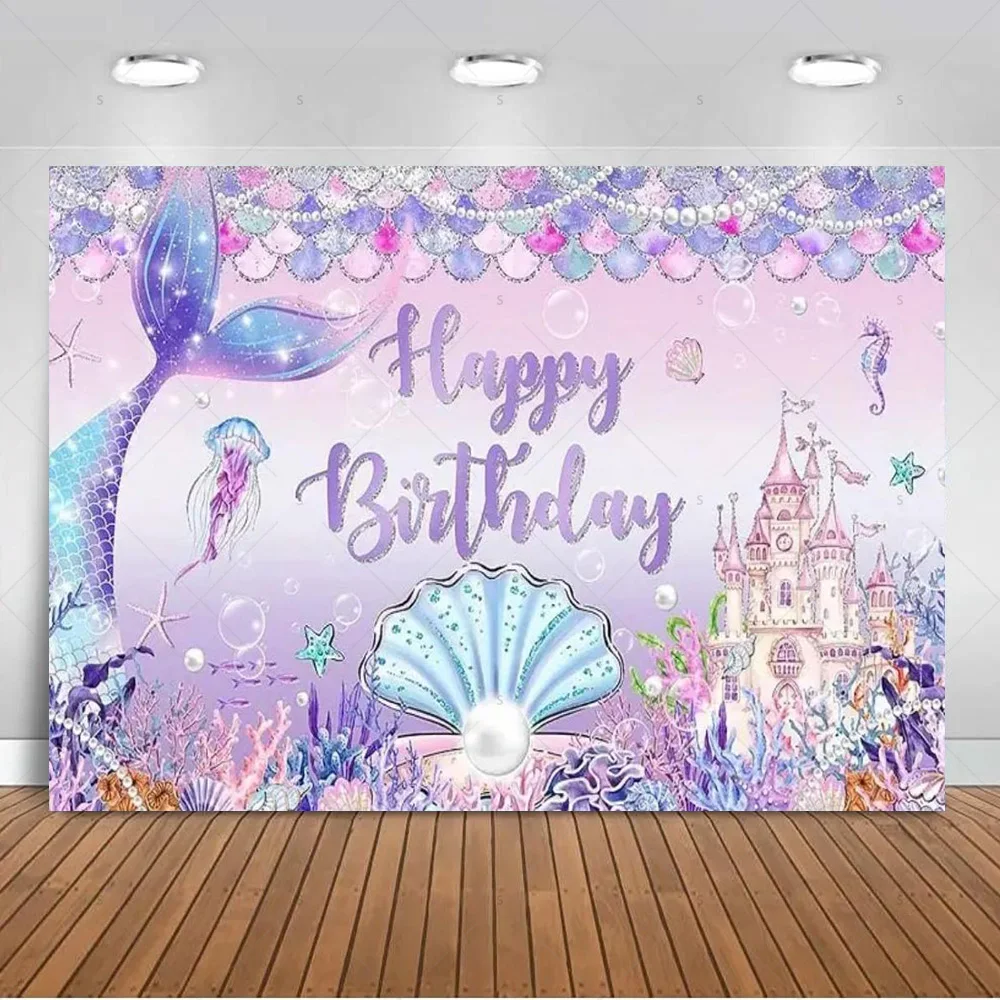 Фон для фотосессии MINISO, винил, русалка