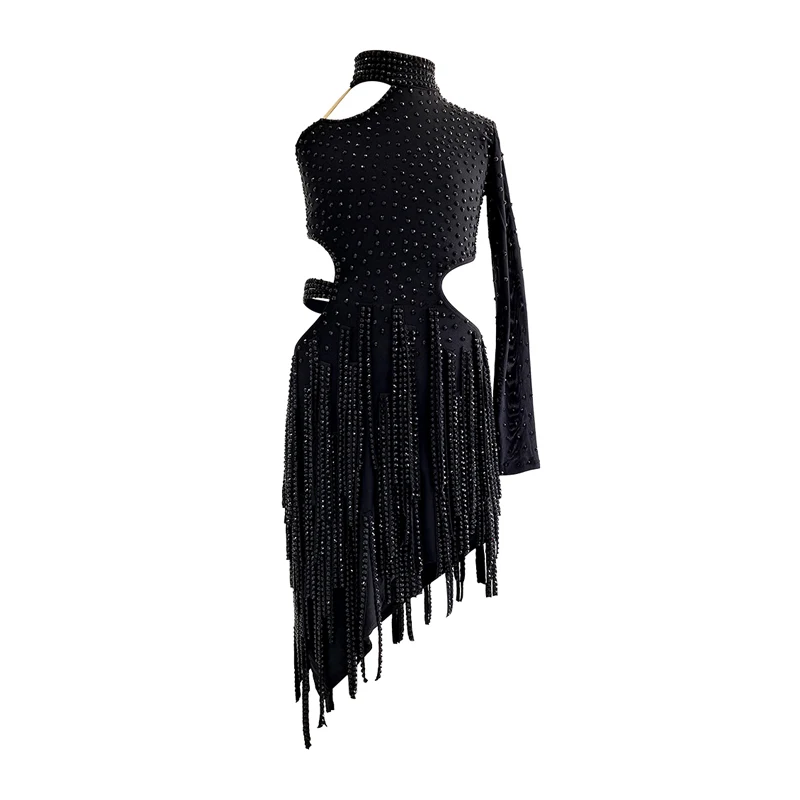 Новинка 2023 платье для латиноамериканских танцев девочек тренировочная одежда с