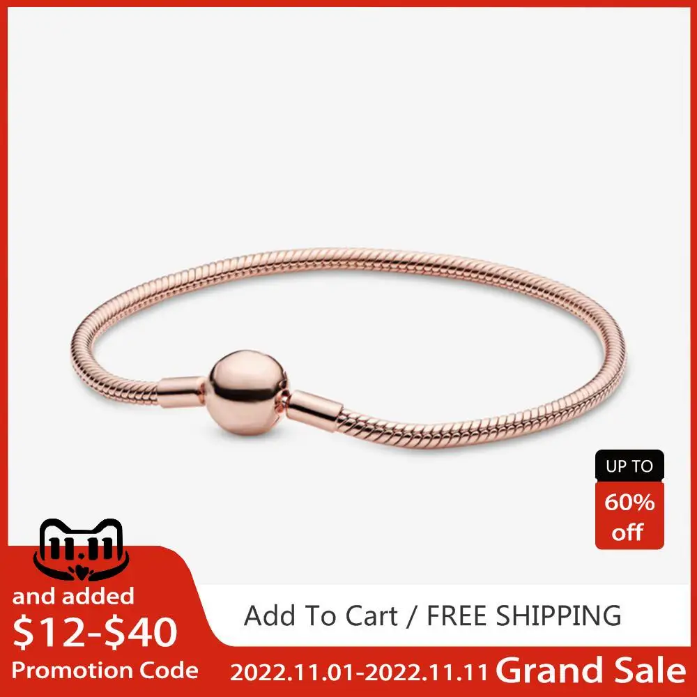 

Guaranteed Quality 925 Sterling Silver Bracelets Moments Snake Chain Bracelet Women Original Jewelry Gift